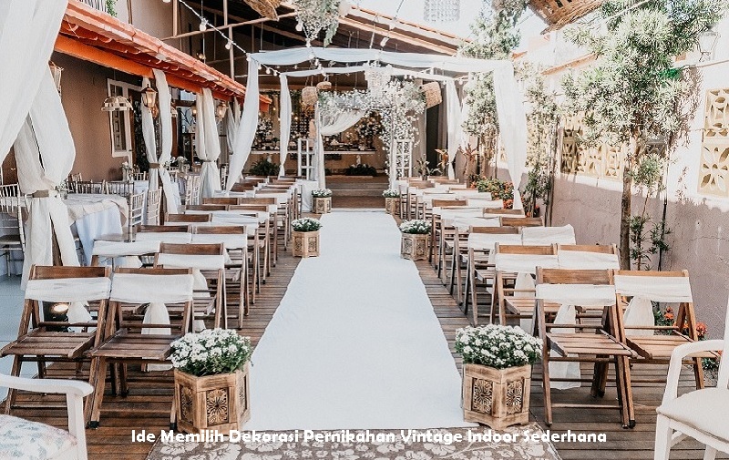 Dekorasi Pernikahan Vintage Indoor